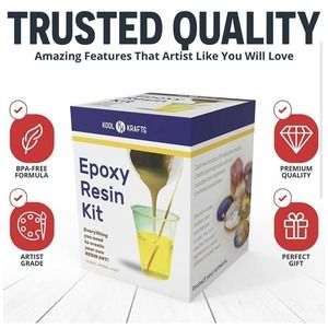 KOOL KRAFTS Epoxy Resin Kit Crystal Clear